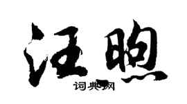 胡问遂汪煦行书个性签名怎么写
