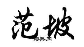 胡问遂范坡行书个性签名怎么写