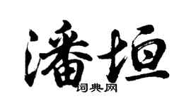 胡问遂潘垣行书个性签名怎么写