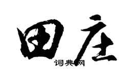 胡问遂田庄行书个性签名怎么写