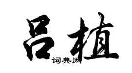 胡问遂吕植行书个性签名怎么写