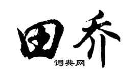 胡问遂田乔行书个性签名怎么写