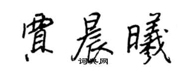 王正良贾晨曦行书个性签名怎么写