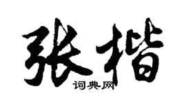 胡问遂张楷行书个性签名怎么写