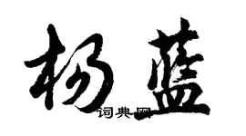 胡问遂杨蓝行书个性签名怎么写
