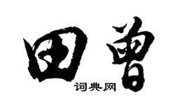 胡问遂田曾行书个性签名怎么写