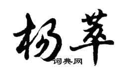 胡问遂杨萃行书个性签名怎么写