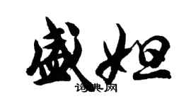 胡问遂盛妲行书个性签名怎么写