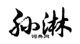 胡问遂孙淋行书个性签名怎么写