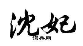 胡问遂沈妃行书个性签名怎么写