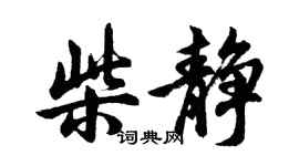 胡问遂柴静行书个性签名怎么写