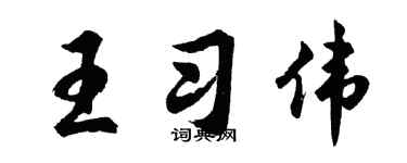 胡问遂王习伟行书个性签名怎么写