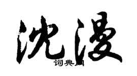 胡问遂沈漫行书个性签名怎么写