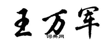 胡问遂王万军行书个性签名怎么写