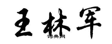 胡问遂王林军行书个性签名怎么写