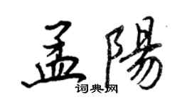 王正良孟阳行书个性签名怎么写