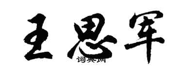 胡问遂王思军行书个性签名怎么写