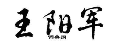 胡问遂王阳军行书个性签名怎么写