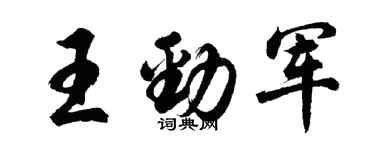 胡问遂王劲军行书个性签名怎么写