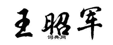 胡问遂王昭军行书个性签名怎么写