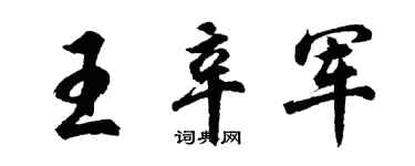 胡问遂王辛军行书个性签名怎么写