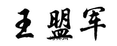 胡问遂王盟军行书个性签名怎么写