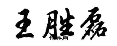 胡问遂王胜磊行书个性签名怎么写