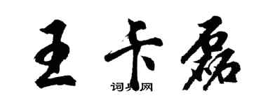 胡问遂王卡磊行书个性签名怎么写