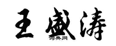 胡问遂王盛涛行书个性签名怎么写