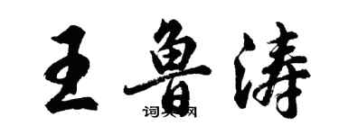 胡问遂王鲁涛行书个性签名怎么写