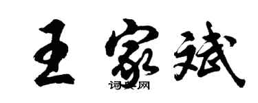 胡问遂王家斌行书个性签名怎么写