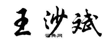 胡问遂王沙斌行书个性签名怎么写