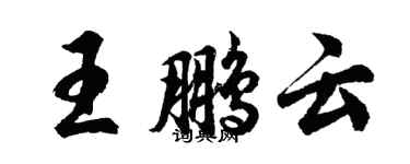 胡问遂王鹏云行书个性签名怎么写