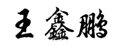 胡问遂王鑫鹏行书个性签名怎么写