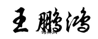 胡问遂王鹏鸿行书个性签名怎么写