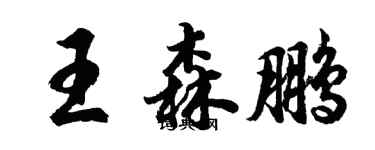 胡问遂王森鹏行书个性签名怎么写