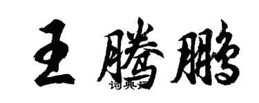胡问遂王腾鹏行书个性签名怎么写