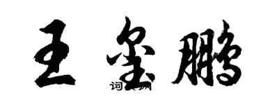 胡问遂王玺鹏行书个性签名怎么写