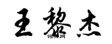 胡问遂王黎杰行书个性签名怎么写
