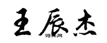 胡问遂王辰杰行书个性签名怎么写