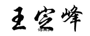 胡问遂王定峰行书个性签名怎么写