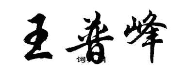 胡问遂王普峰行书个性签名怎么写
