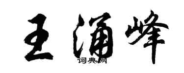 胡问遂王涌峰行书个性签名怎么写