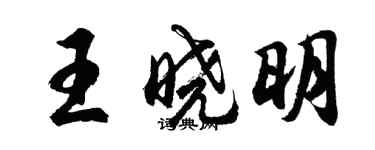 胡问遂王晓明行书个性签名怎么写