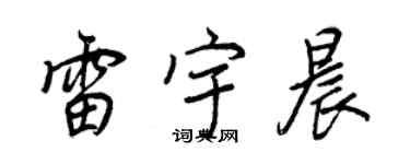 王正良雷宇晨行书个性签名怎么写