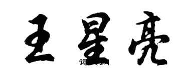 胡问遂王星亮行书个性签名怎么写