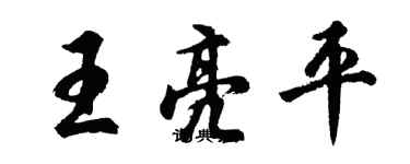 胡问遂王亮平行书个性签名怎么写