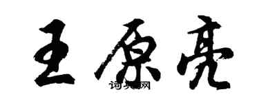 胡问遂王原亮行书个性签名怎么写