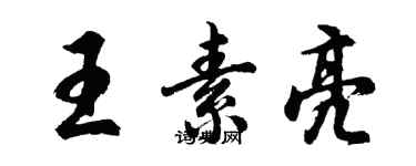 胡问遂王素亮行书个性签名怎么写