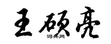 胡问遂王硕亮行书个性签名怎么写